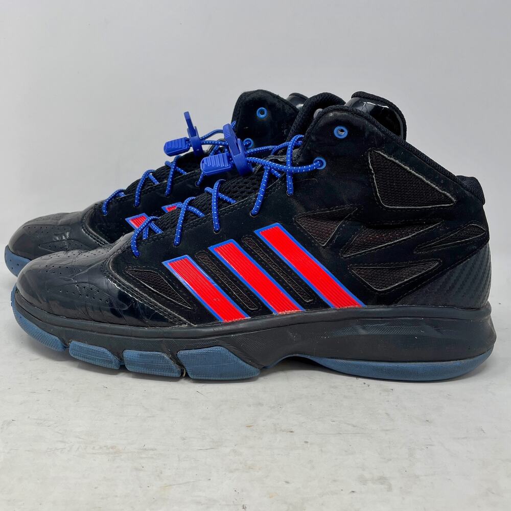 Adidas Cross 'Em 2 Black Baseball Shoes Elastic Laces Size 9